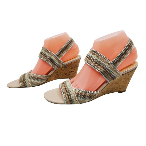 Womens Coach And Four 3" Slingback Wedge Heel Sandals. Size 8.5M - Picture 1 of 8